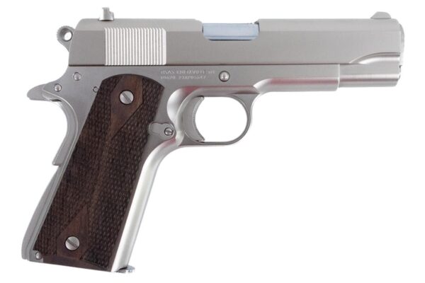 Tisas 1911A1 Tank Commander 9mm 4.25" 9rd Pistol, Nickel - 1911A1TC9M